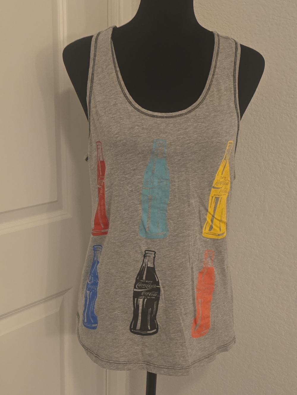 Coca-Cola Gray Graphic Tee with Iconic Logo